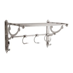 Côté Table - Appendiabiti AUTUN con 3 ganci e ripiano in alluminio 55 x 27.5 x h30cm
