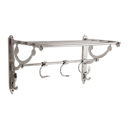 Côté Table - Appendiabiti AUTUN con 3 ganci e ripiano in alluminio 55 x 27.5 x h30cm
