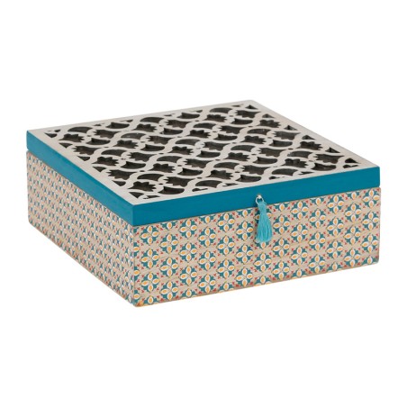 Cotè Table - Tea Bag Box 4 Compartment Suro Orange 20X20H7 Mdf