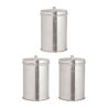 Côté Table - Set di 3 barattoli "Thé, Zucchero e Caffè" in Accio 11 x h15cm