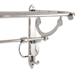 Côté Table - Appendiabiti AUTUN con 3 ganci e ripiano in alluminio 55 x 27.5 x h30cm