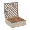 Cotè Table - Tea Bag Box 4 Compartment Suro Orange 20X20H7 Mdf