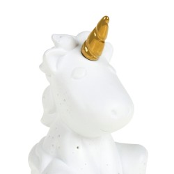 Cotè Table - Lampada Unicorn Led Licorne White 9.5X8Xh12 Porcelain, alimentazione batteria