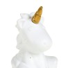 Cotè Table - Lampada Unicorn Led Licorne White 9.5X8Xh12 Porcelain, alimentazione batteria