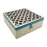 Cotè Table - Tea Bag Box 4 Compartment Suro Orange 20X20H7 Mdf