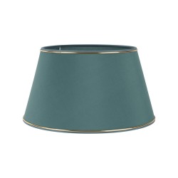 Côté Table - Paralume FEB petrolio e oro in cotone 40 x h23cm