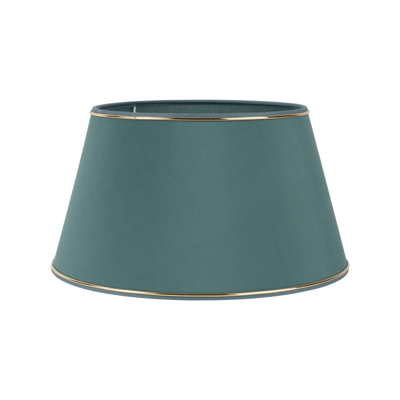 Côté Table - Paralume FEB petrolio e oro in cotone 40 x h23cm