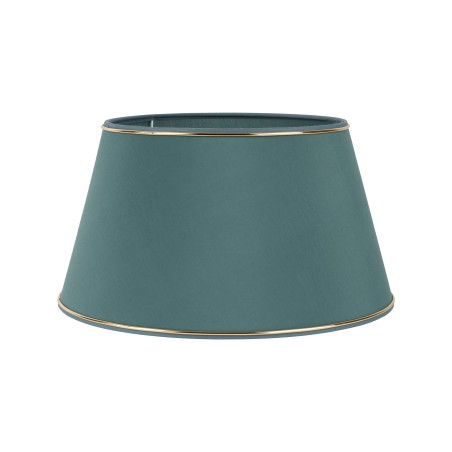 Côté Table - Paralume FEB petrolio e oro in cotone 40 x h23cm