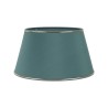Côté Table - Paralume FEB petrolio e oro in cotone 40 x h23cm