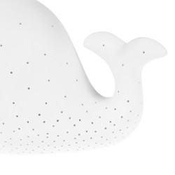 Cotè Table - Lampada Whale Led Baleine White 12X22Xh16 cm Porcelain, alimentazione batteria