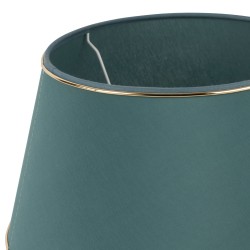 Côté Table - Paralume FEB petrolio e oro in cotone 40 x h23cm