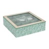 Cotè Table - Tea Bag Box 9C Organic Green 24X24Xh7 cm Mdf+Glass