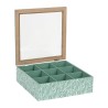 Cotè Table - Tea Bag Box 9C Organic Green 24X24Xh7 cm Mdf+Glass