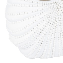 Cotè Table - Vaso Contenitore Flower Pot Ocean White 28.5X15Xh23.5 cm Polyresin
