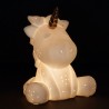 Cotè Table - Lampada Led Licorne White+Gold 20.5X15H23.5 Porcelain ali. batteria