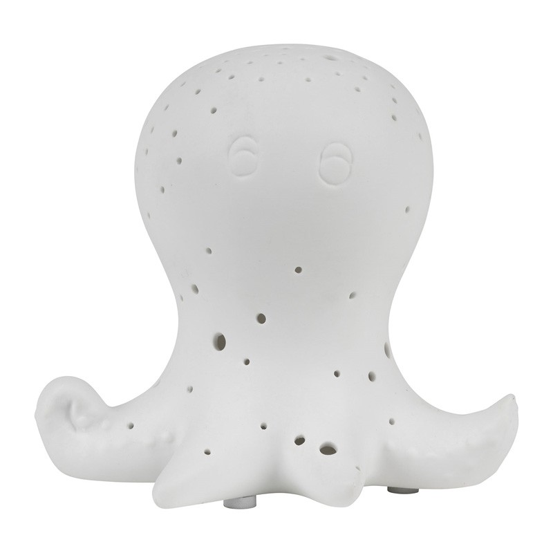 Cotè Table - Lampada Led Poulpe White 11X10Xh10.5 cm Porcelain, alim. batteria