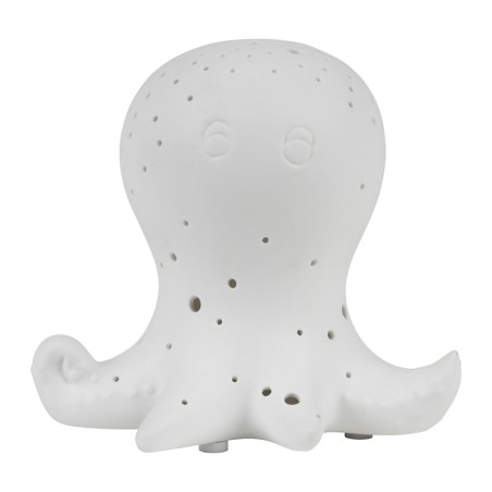 Cotè Table - Lampada Led Poulpe White 11X10Xh10.5 cm Porcelain, alim. batteria