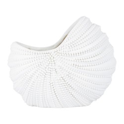 Cotè Table - Vaso Contenitore Flower Pot Ocean White 28.5X15Xh23.5 cm Polyresin