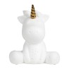 Cotè Table - Lampada Led Licorne White+Gold 20.5X15H23.5 Porcelain ali. batteria