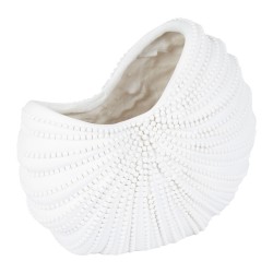 Cotè Table - Vaso Contenitore Flower Pot Ocean White 28.5X15Xh23.5 cm Polyresin